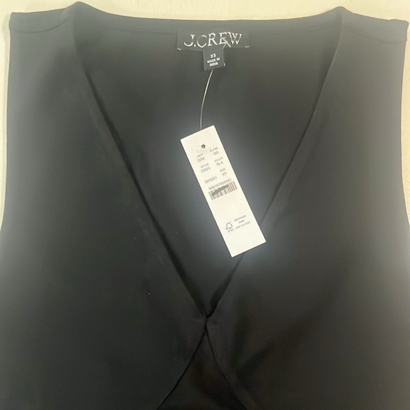 NWT J. Crew Stretch cotton-blend V-neck top - Picture 4 of 7